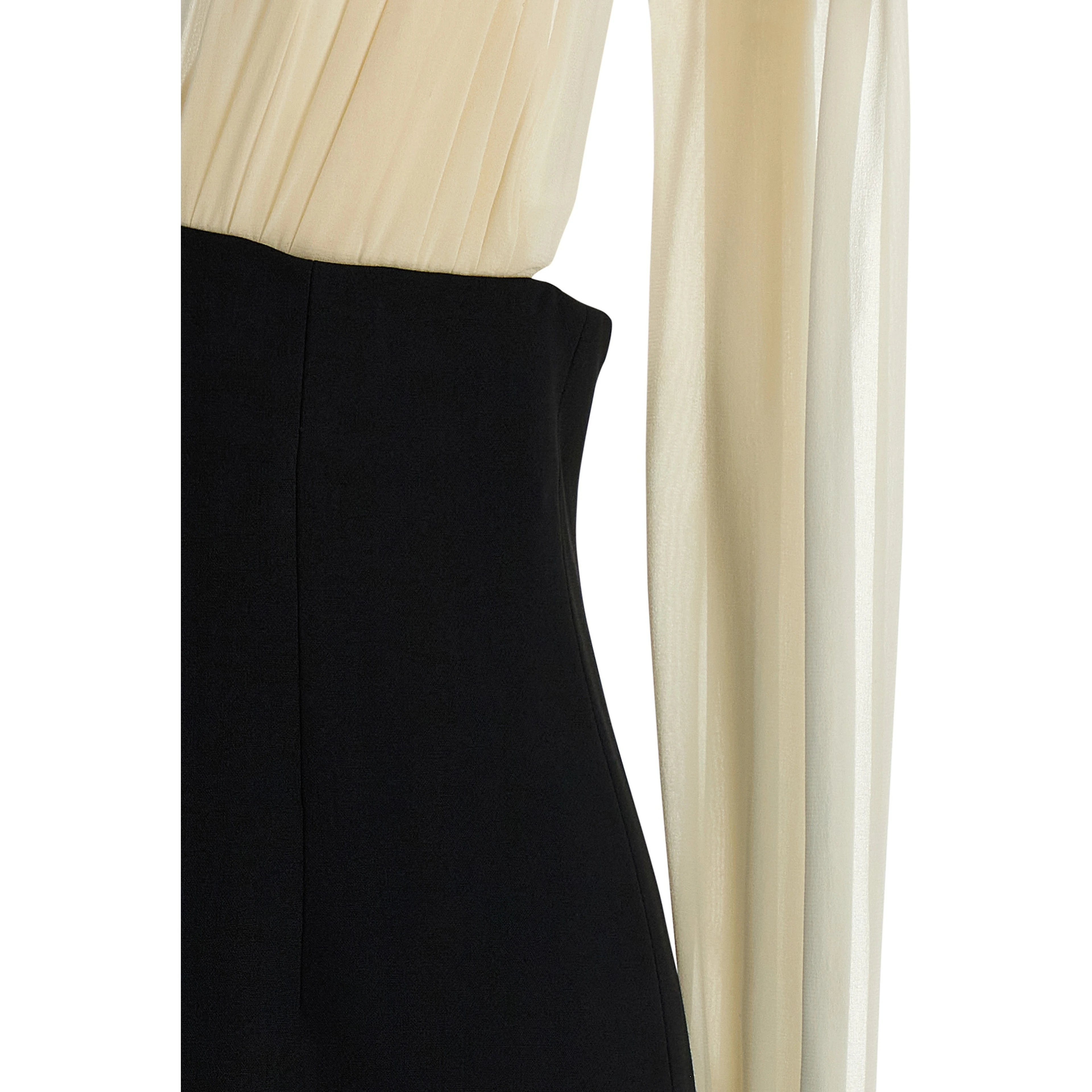 Bicolor Virgin Wool Long Dress
