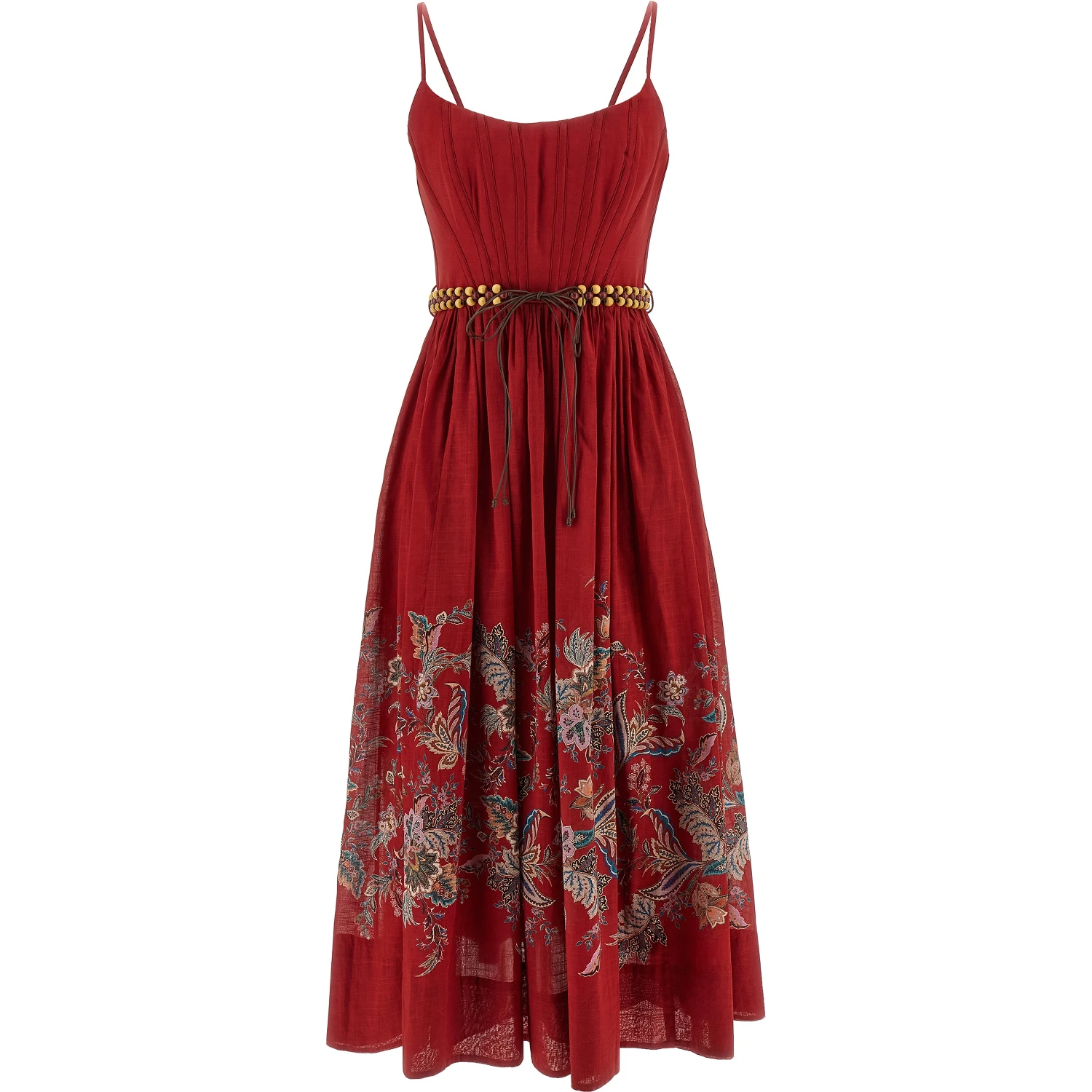 Multicolor Cotton Midi Dress