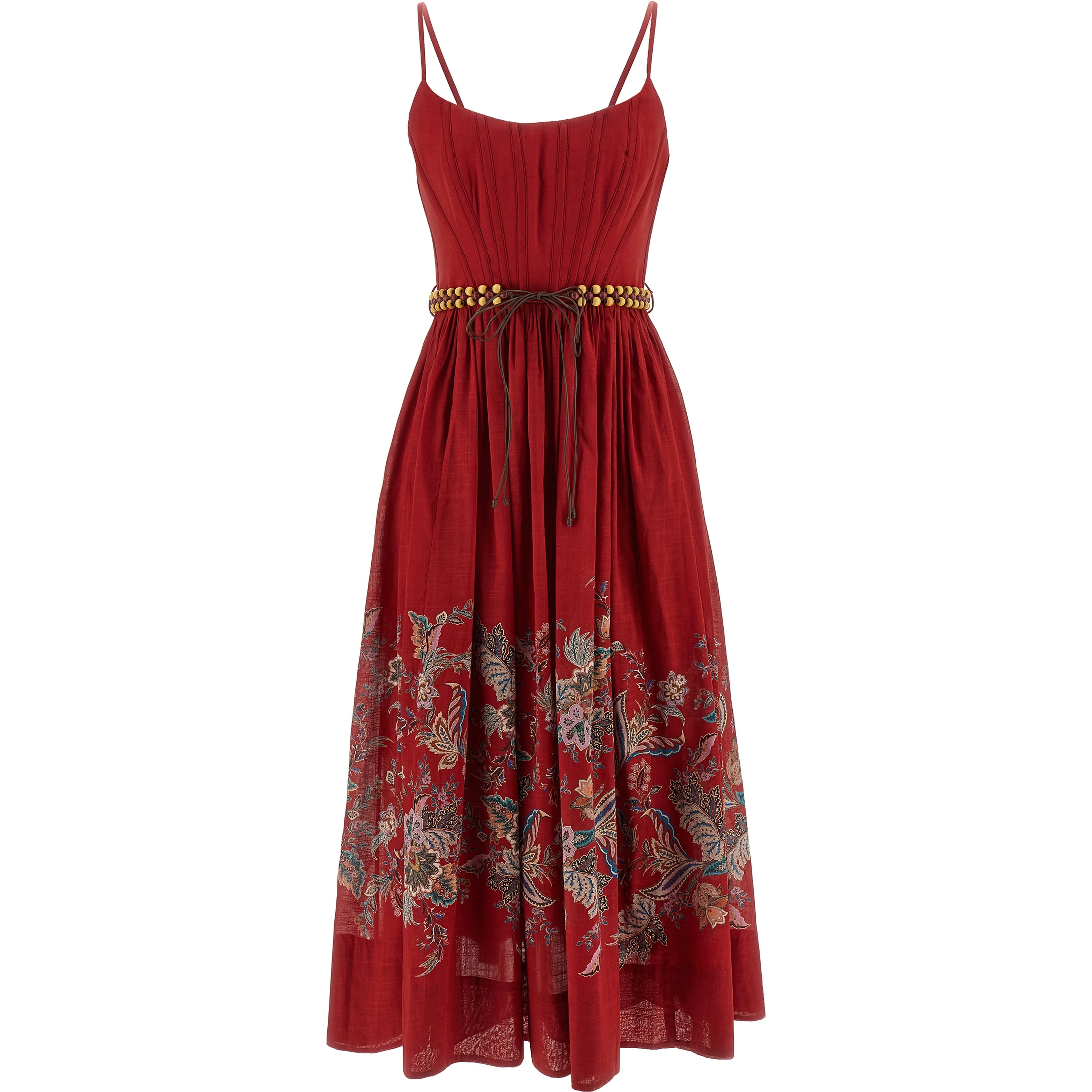 Multicolor Cotton Midi Dress