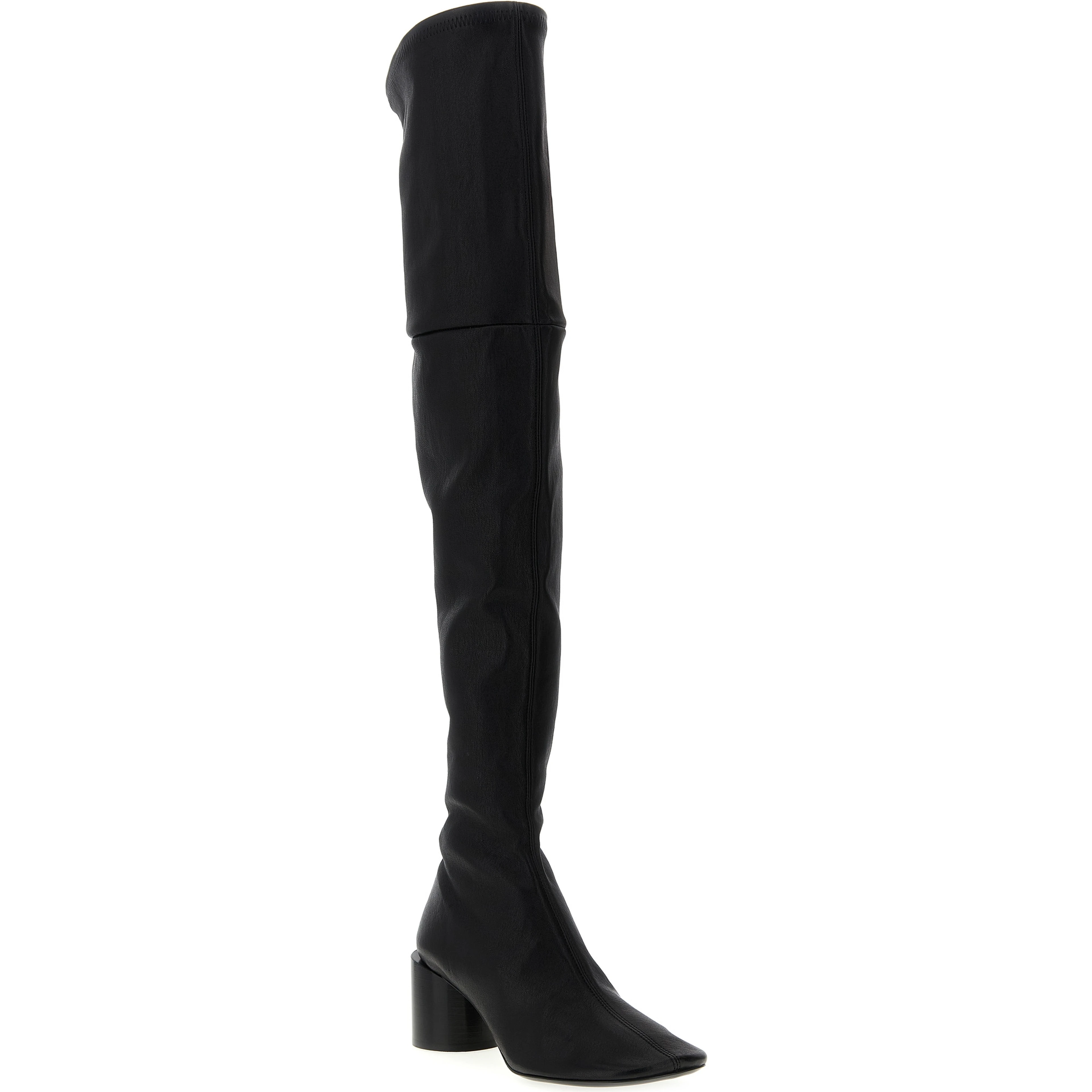 Black Leather Over The Knee