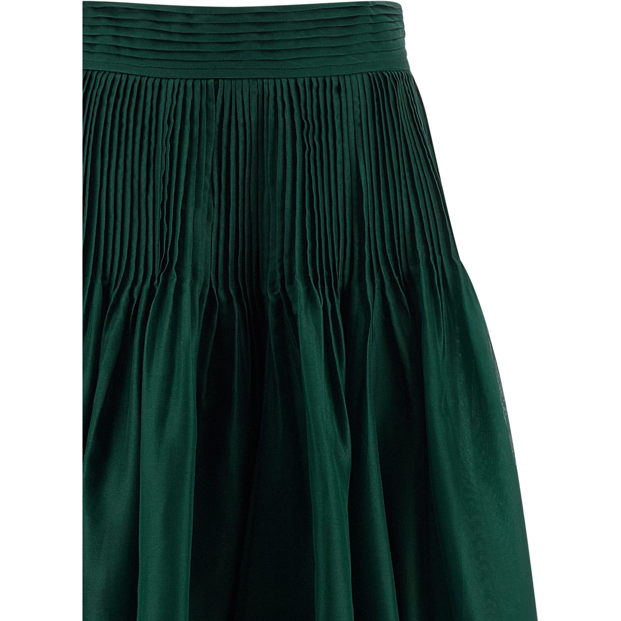 Bicolor Silk Mini Skirt