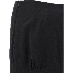 Black Silk Mini Skirt