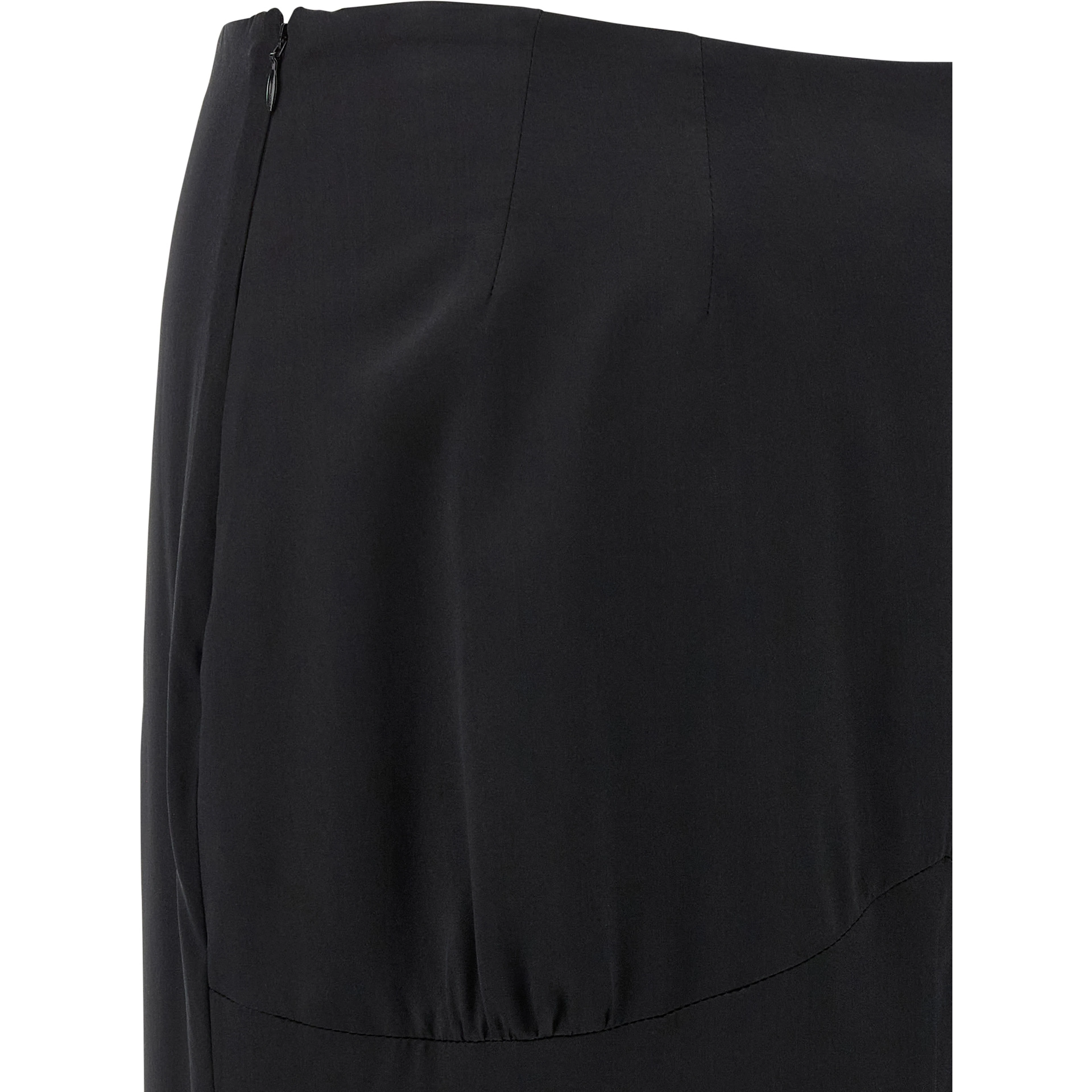 Black Silk Mini Skirt