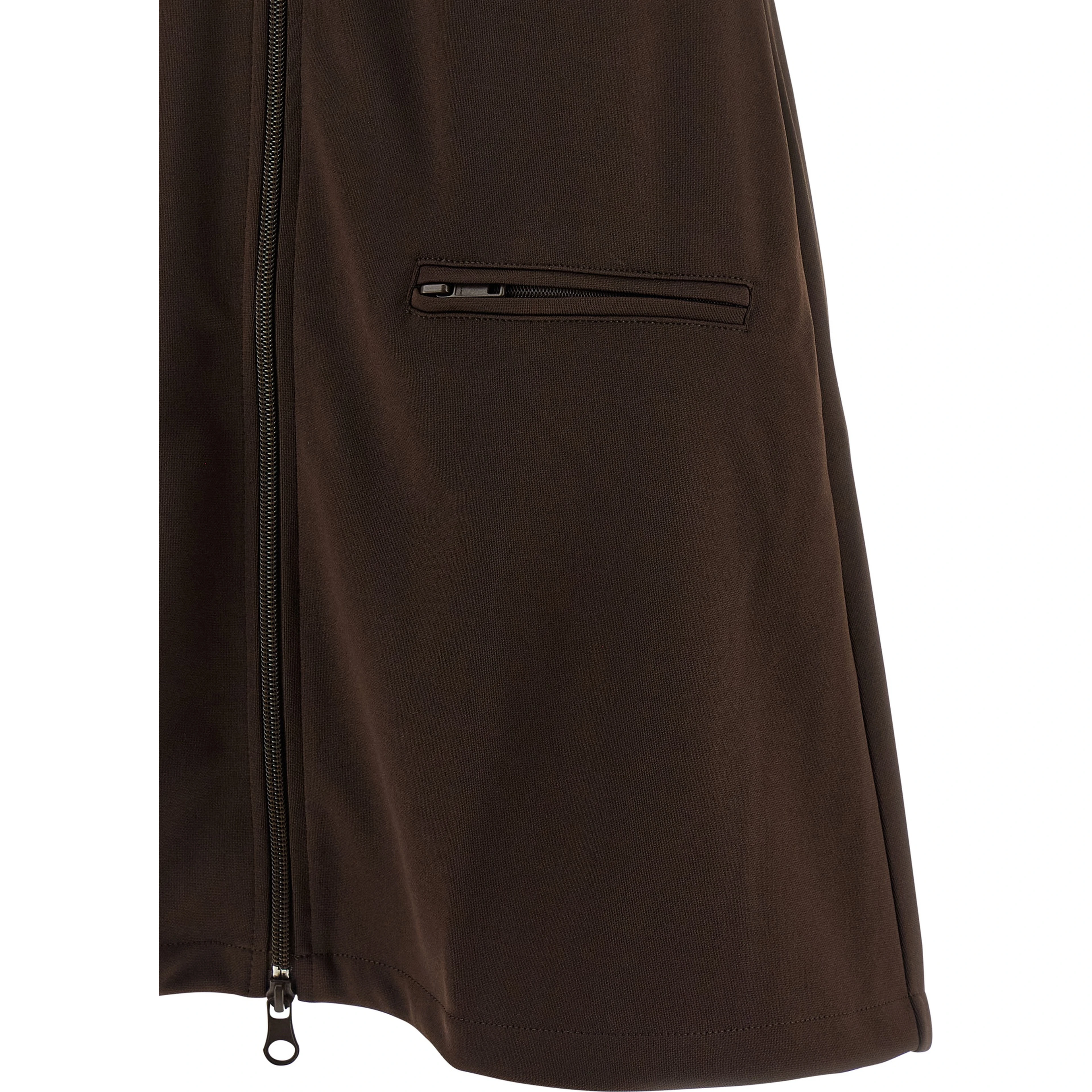 Brown Polyester Short Dress