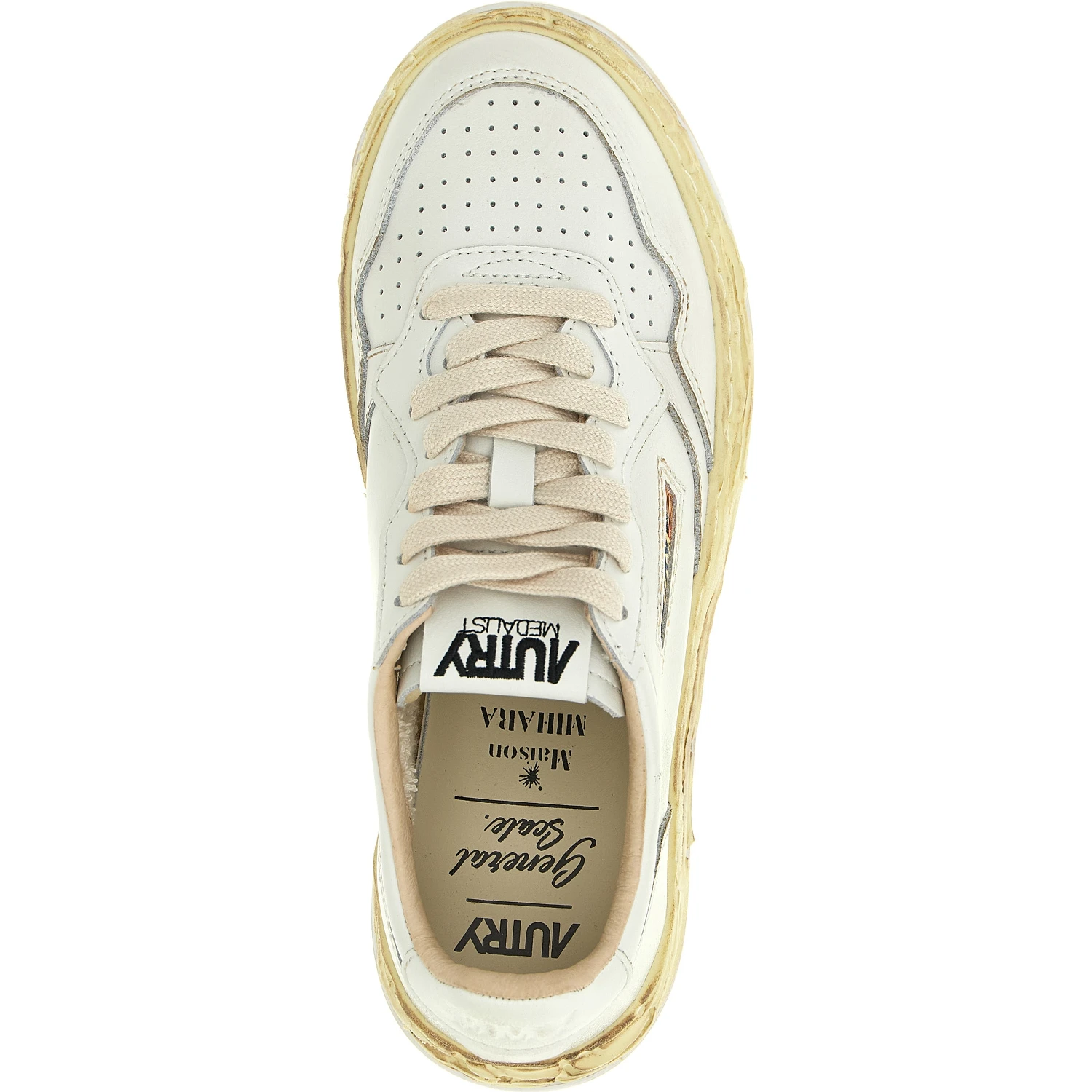 White Goatskin Chunky Sneakers