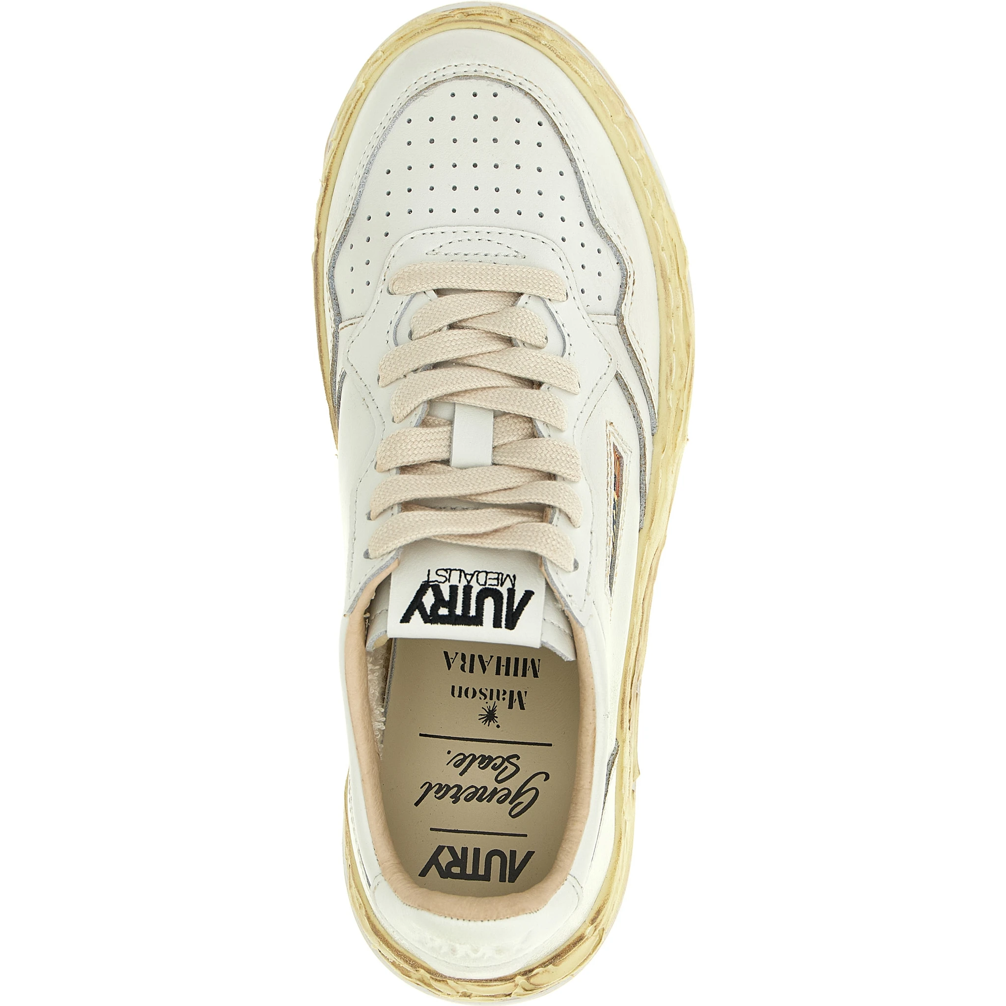 White Goatskin Chunky Sneakers