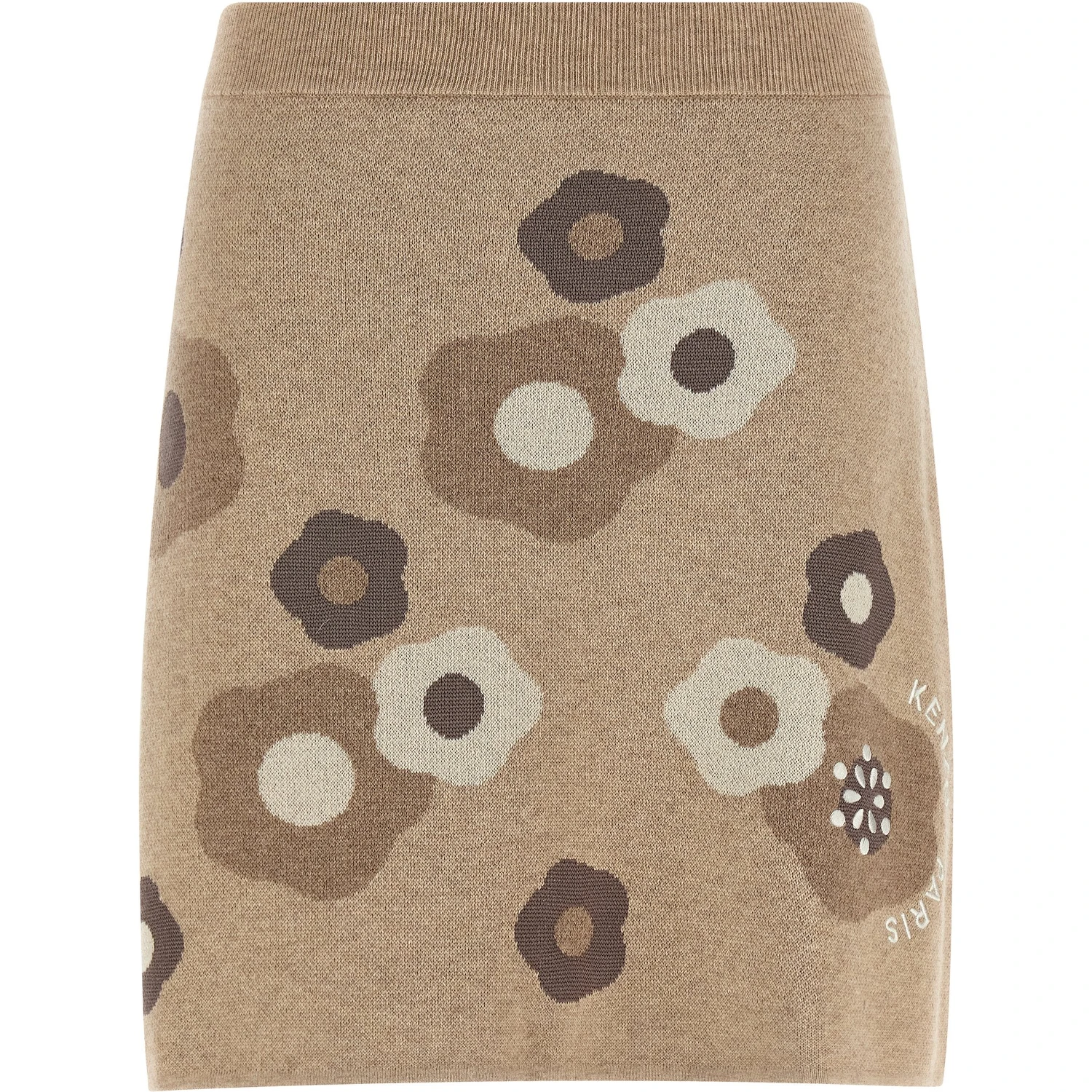 Beige Wool Long Skirt