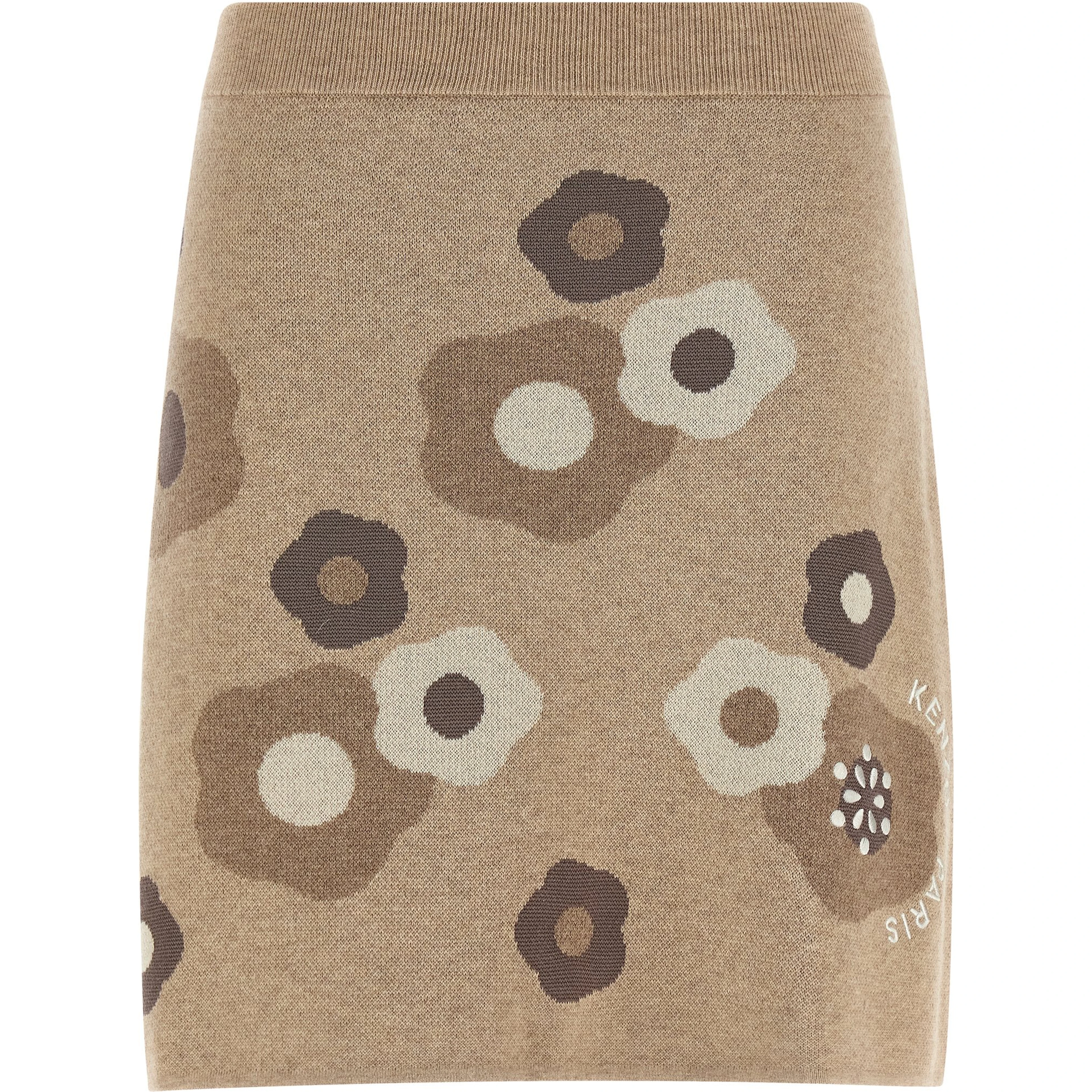 Beige Wool Long Skirt