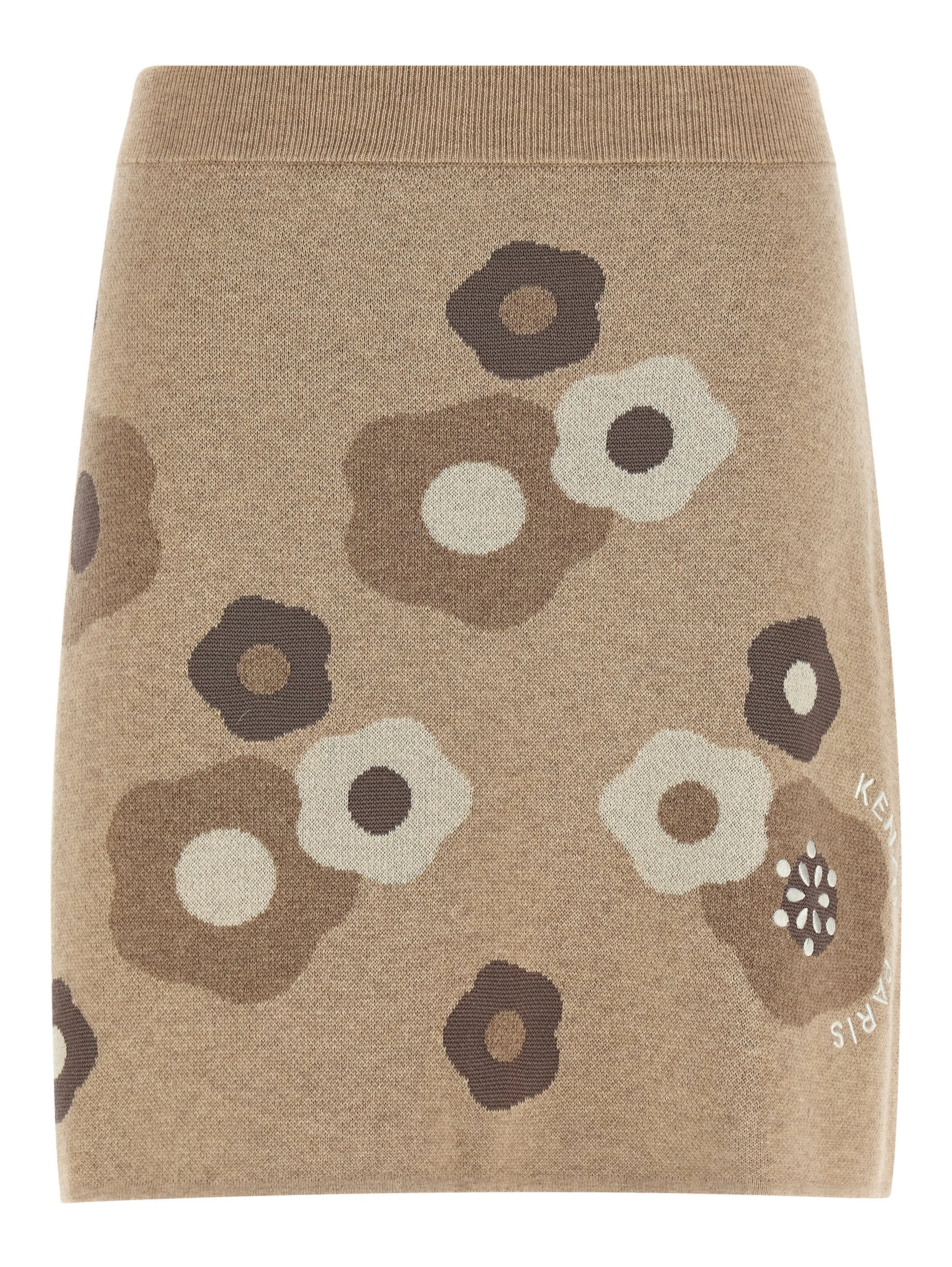 Beige Wool Long Skirt