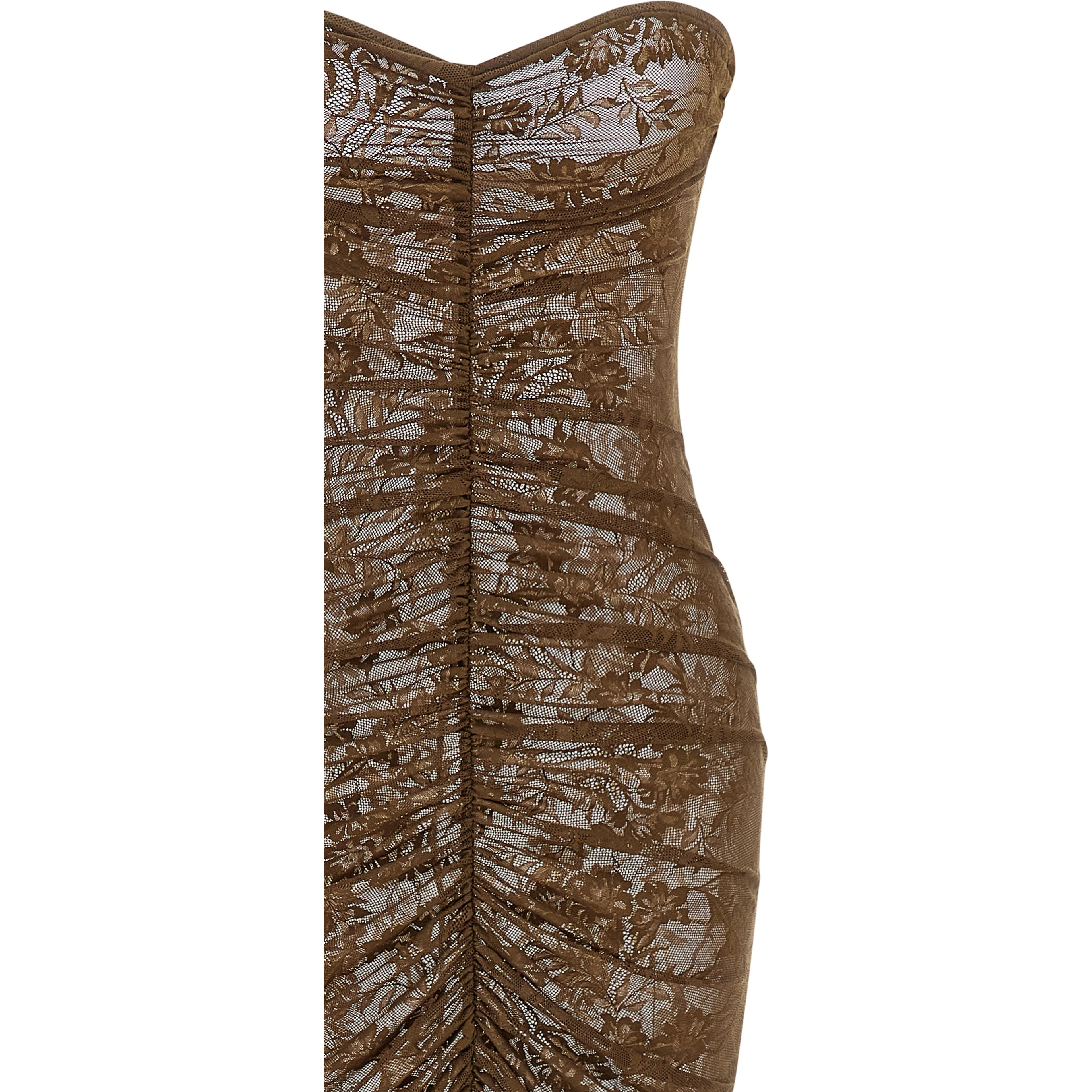 Bicolor Polyamide Long Dress