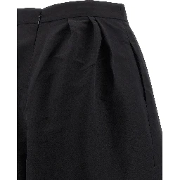 Black Silk Casual Pants