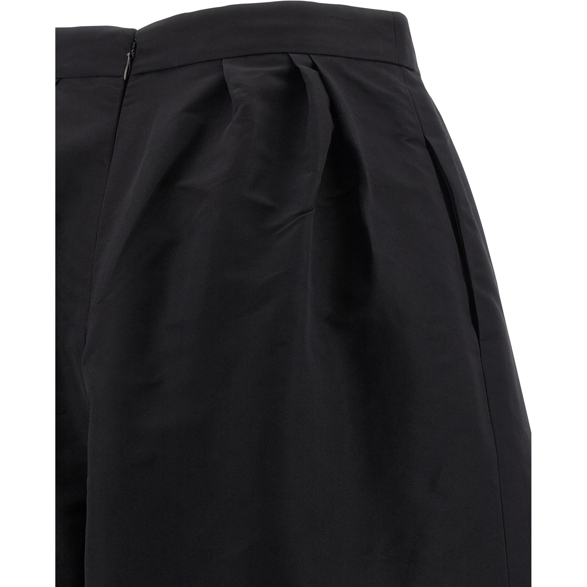 Black Silk Casual Pants