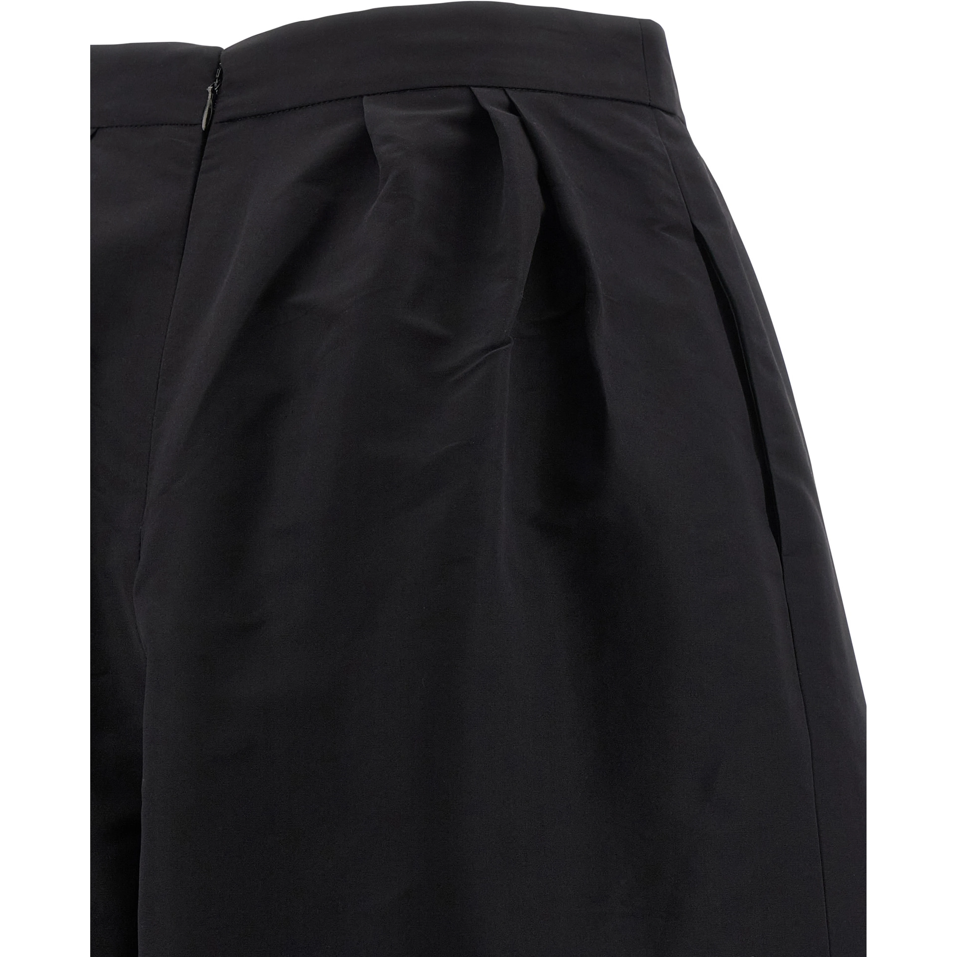 Black Silk Casual Pants
