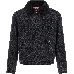 Black Cotton Denim Jacket