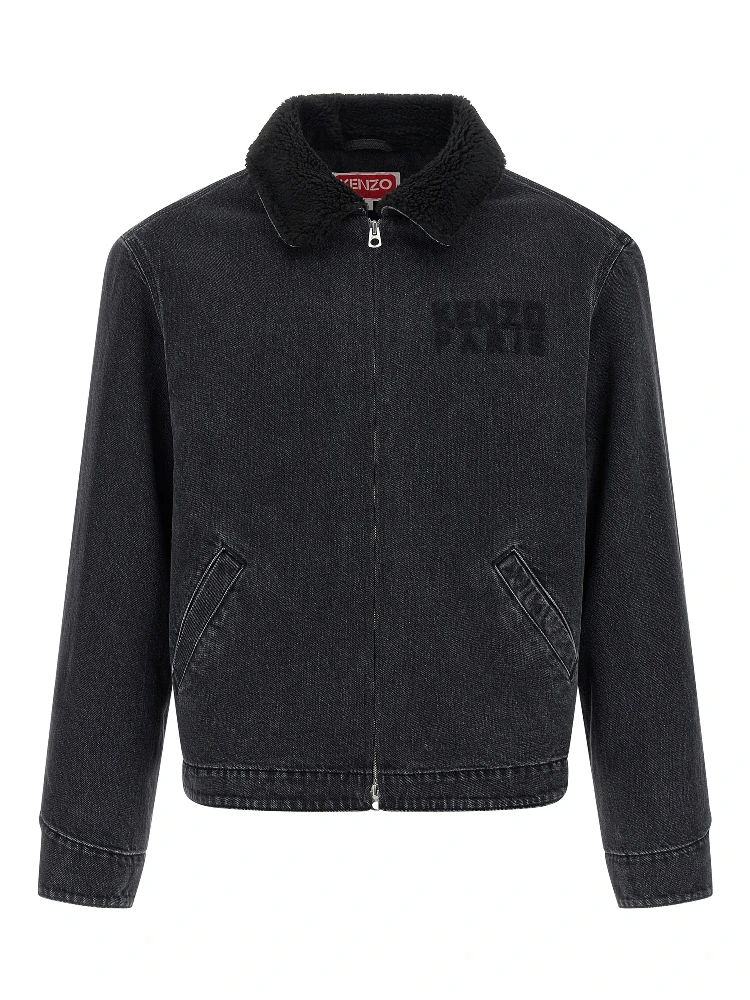Black Cotton Denim Jacket