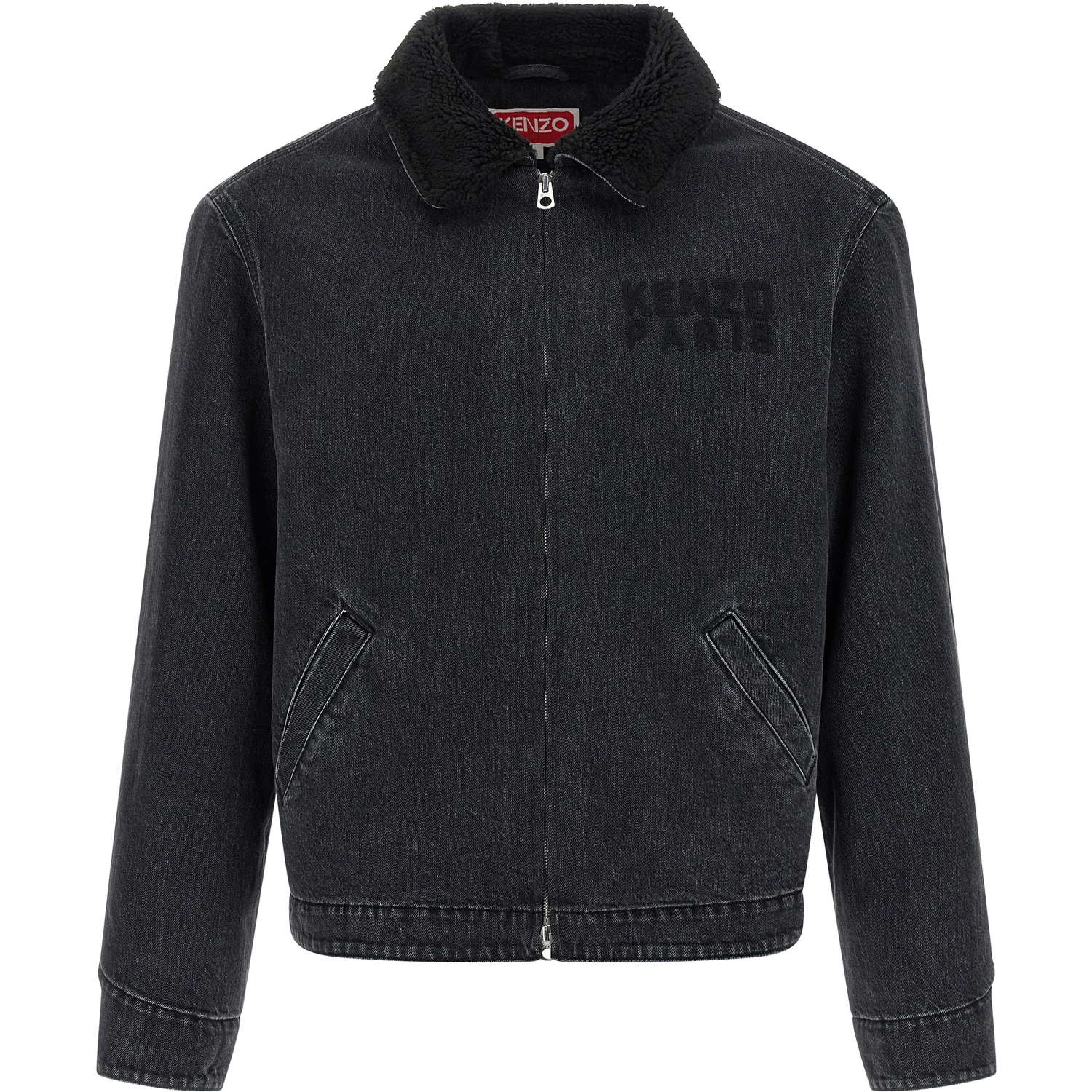 Black Cotton Denim Jacket