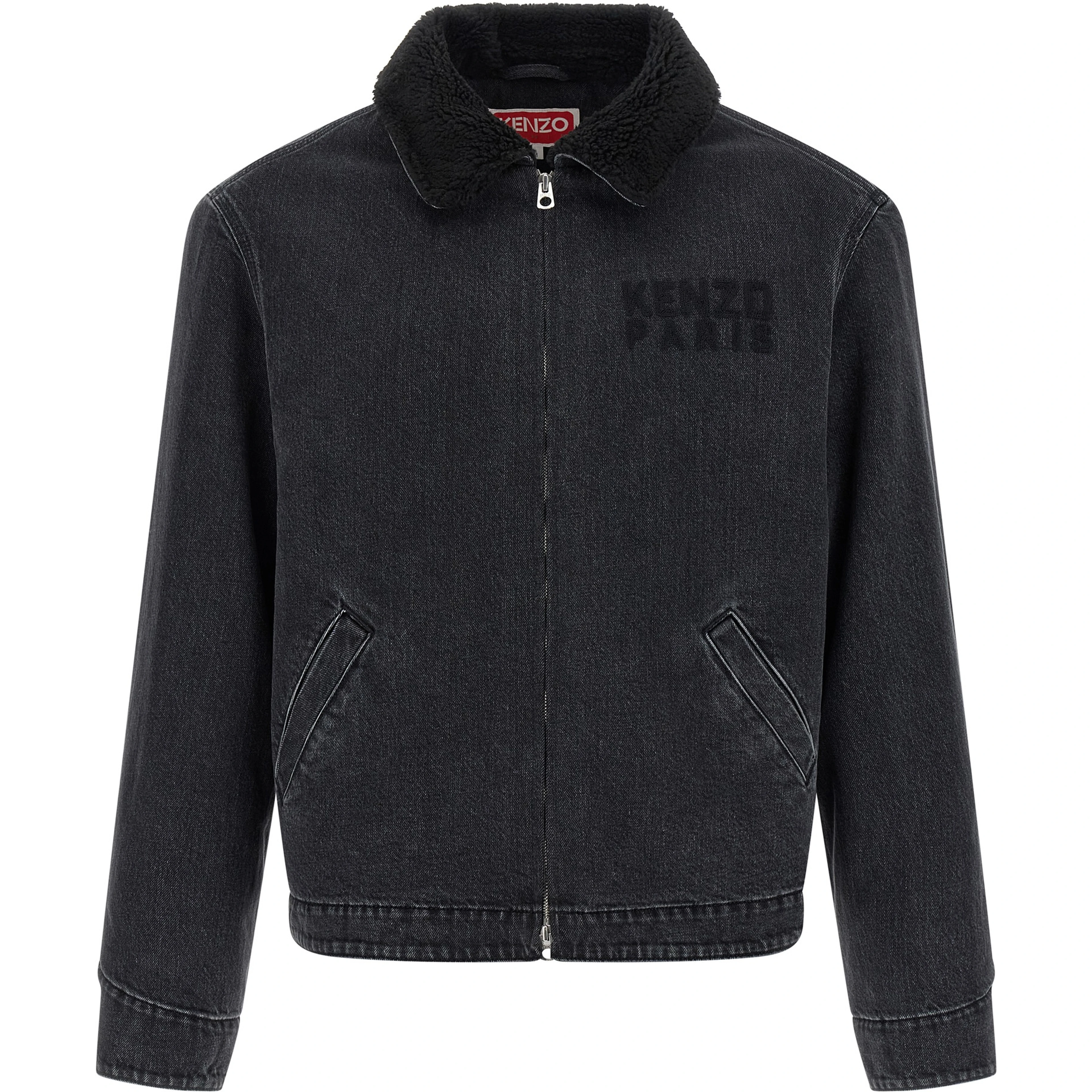 Black Cotton Denim Jacket