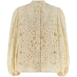 Beige Polyester Blouse