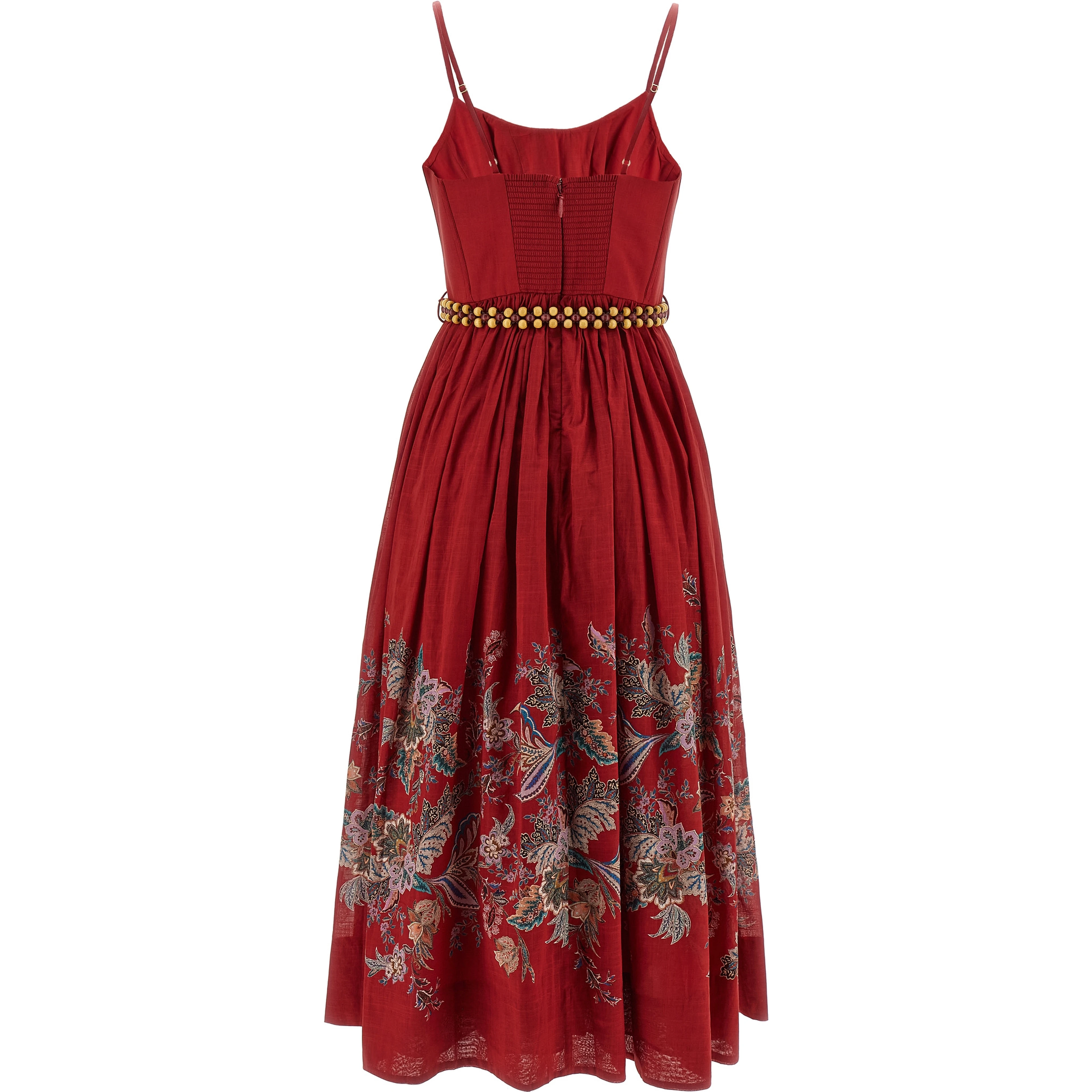 Multicolor Cotton Midi Dress