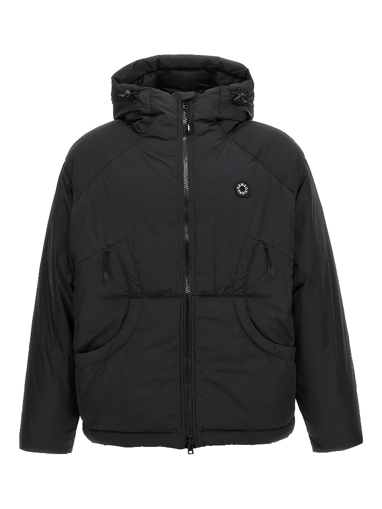 Black Polyester Shell Jacket