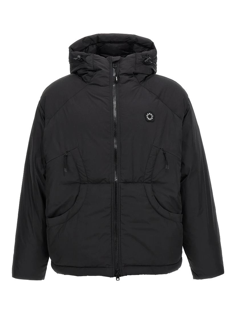 Black Polyester Shell Jacket