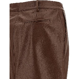 Brown Leather Midi Skirt