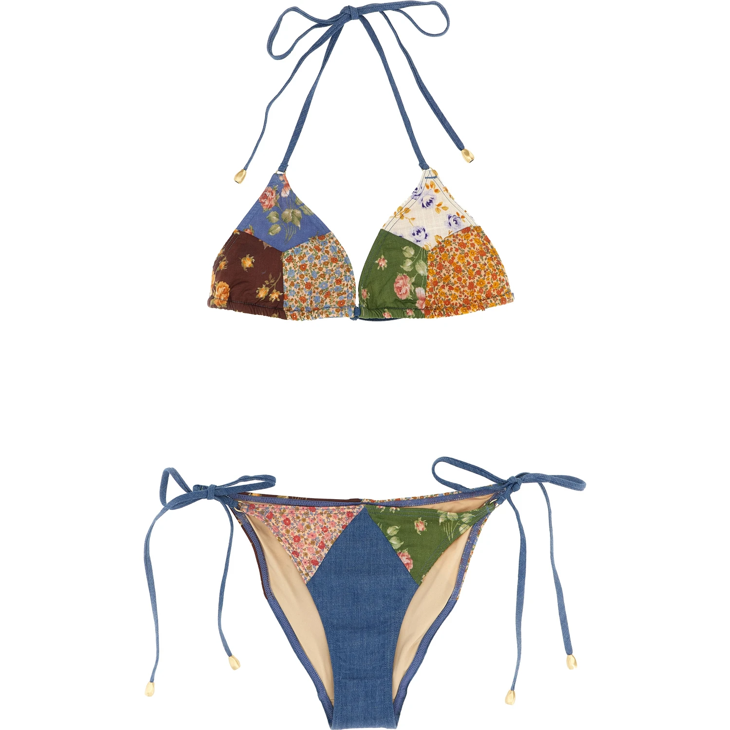 Multicolor Cotton Bikini