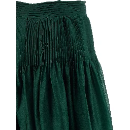 Bicolor Silk Mini Skirt