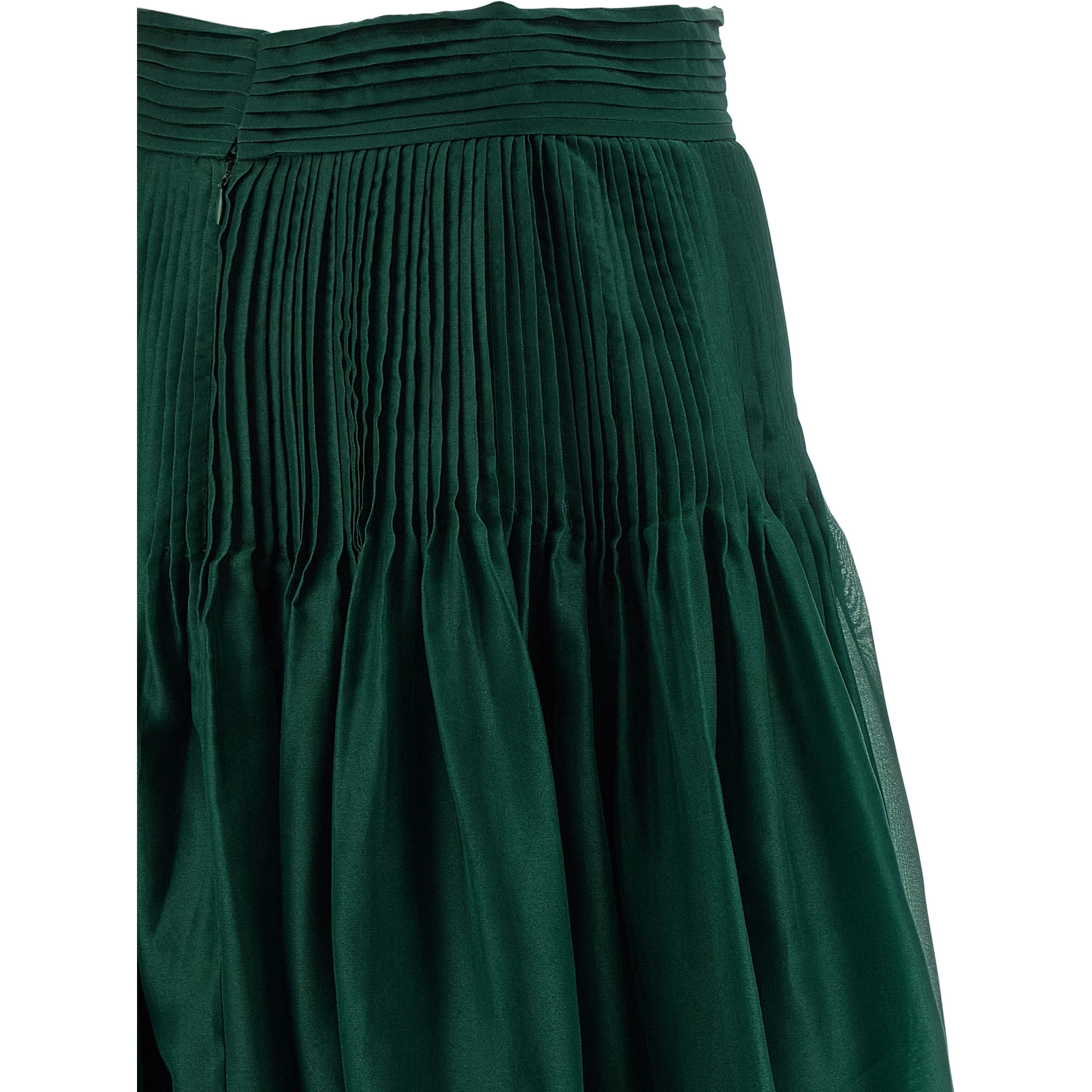 Bicolor Silk Mini Skirt