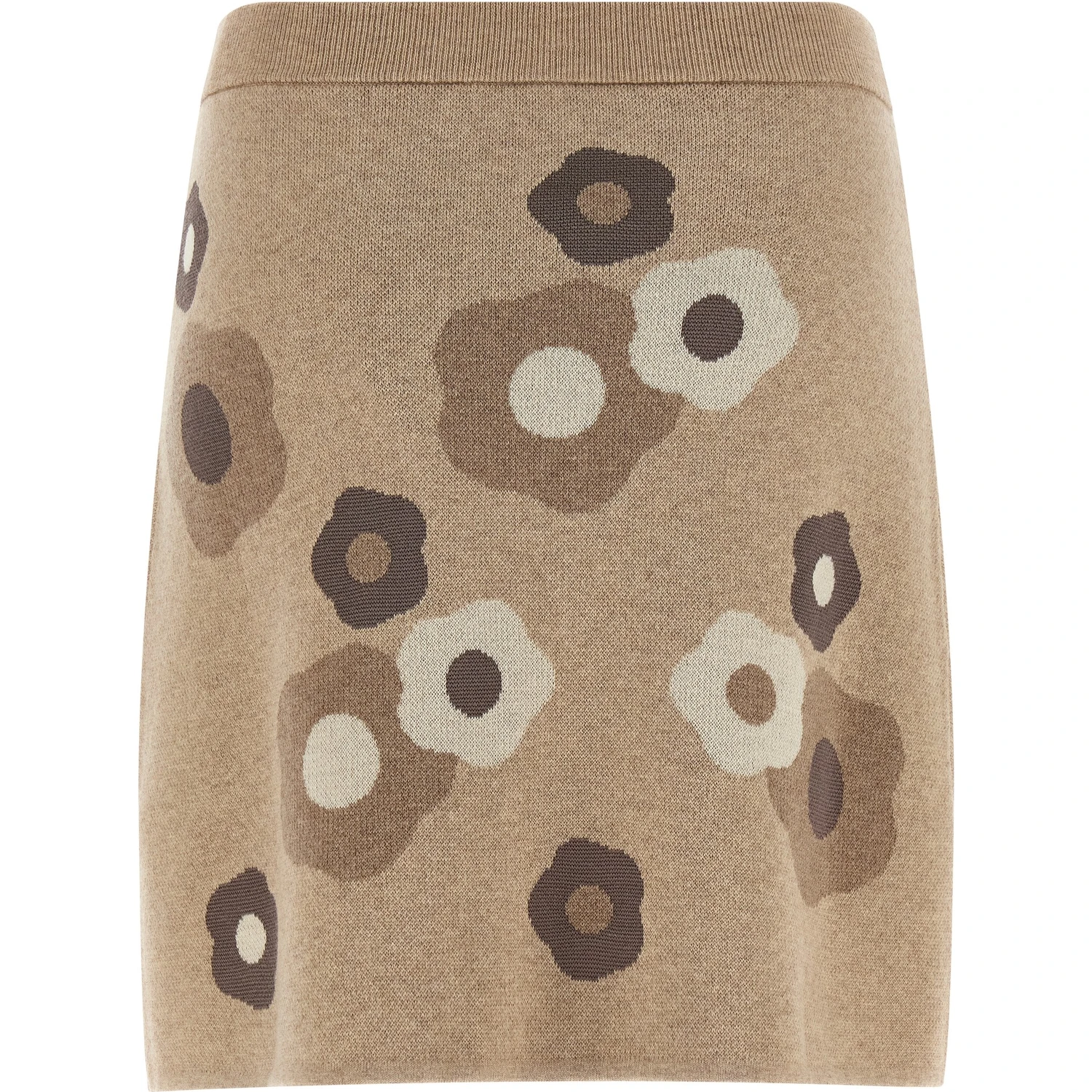 Beige Wool Long Skirt