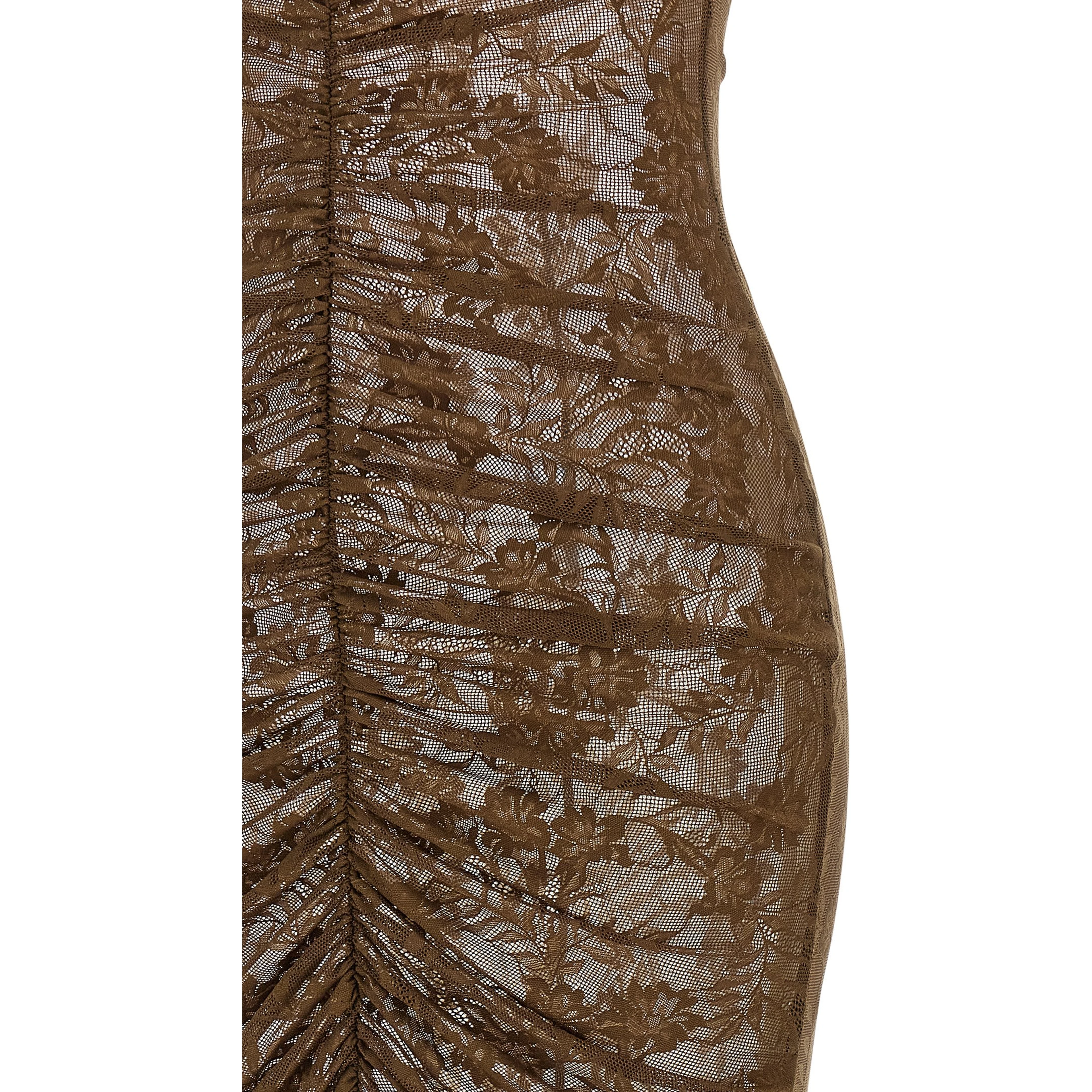 Bicolor Polyamide Long Dress