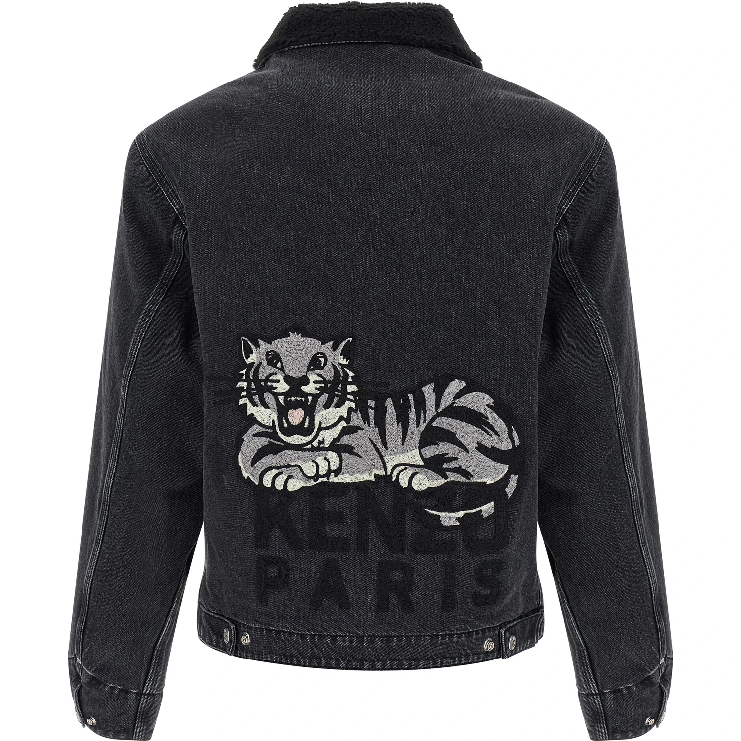 Black Cotton Denim Jacket