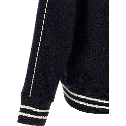 Blue Virgin Wool Bomber