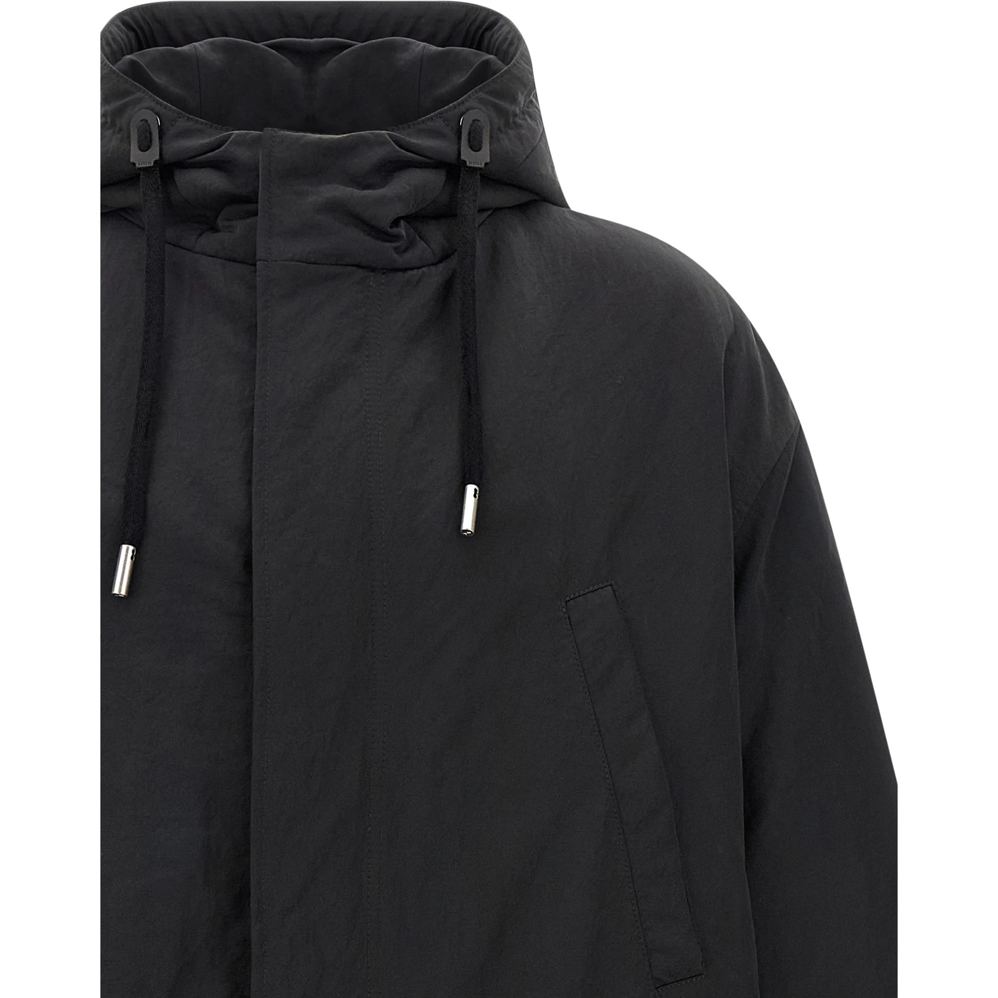 Gray Polyamide Parka