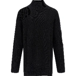 Black Wool Cardigan