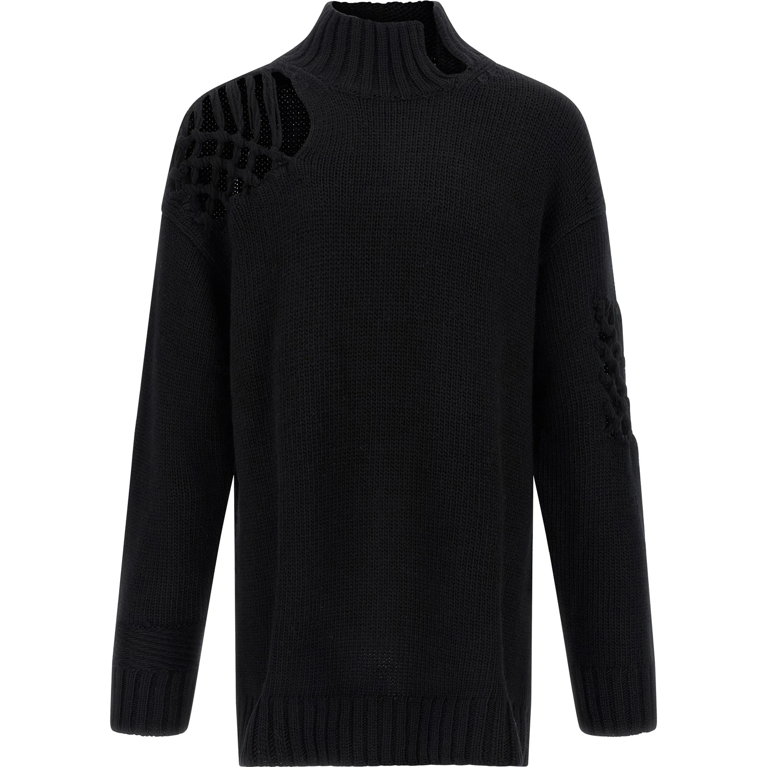 Black Wool Cardigan