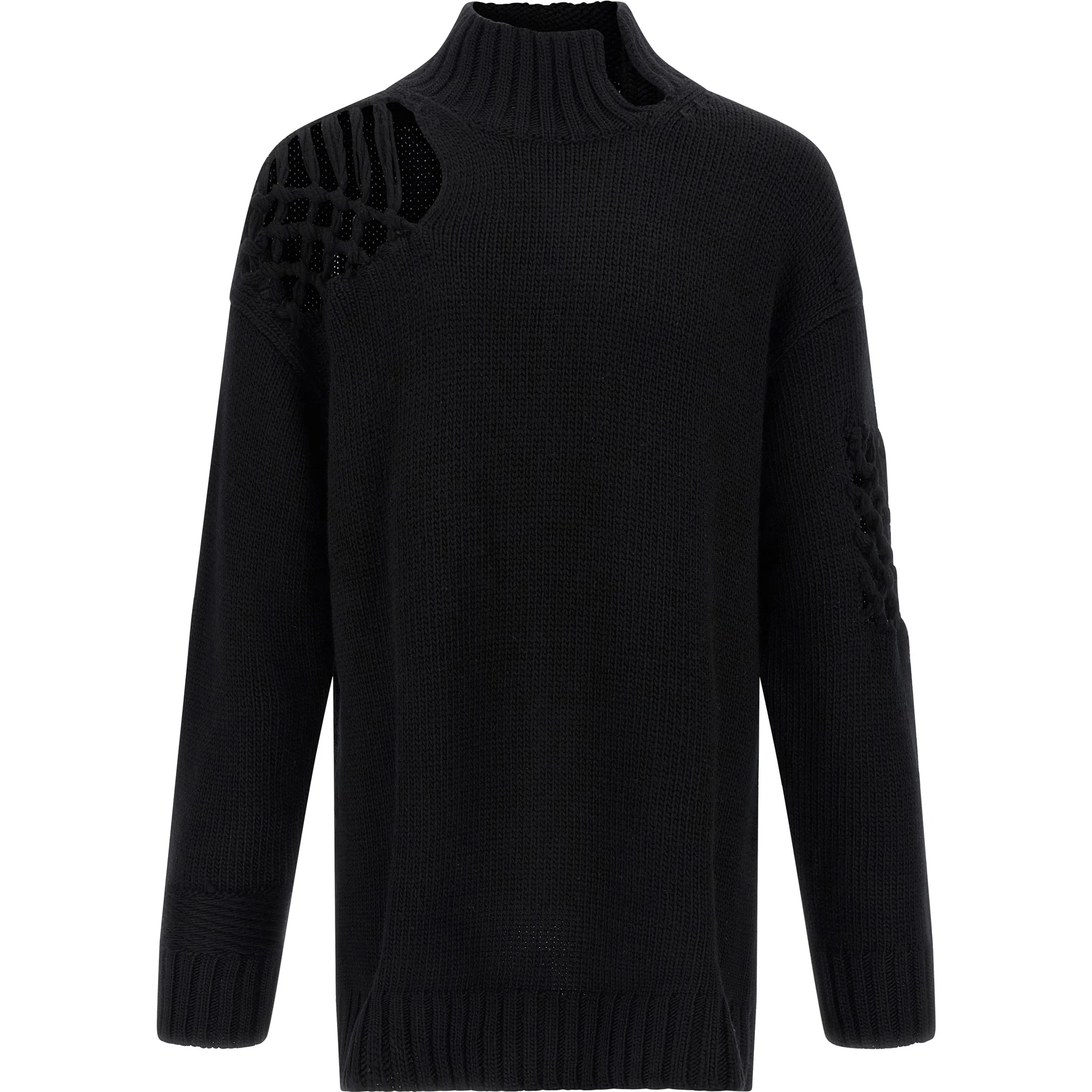 Black Wool Cardigan