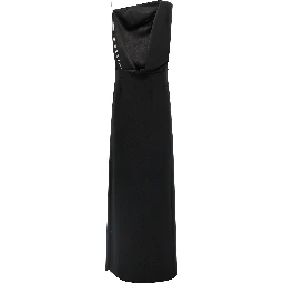 Black Triacetate Long Dress