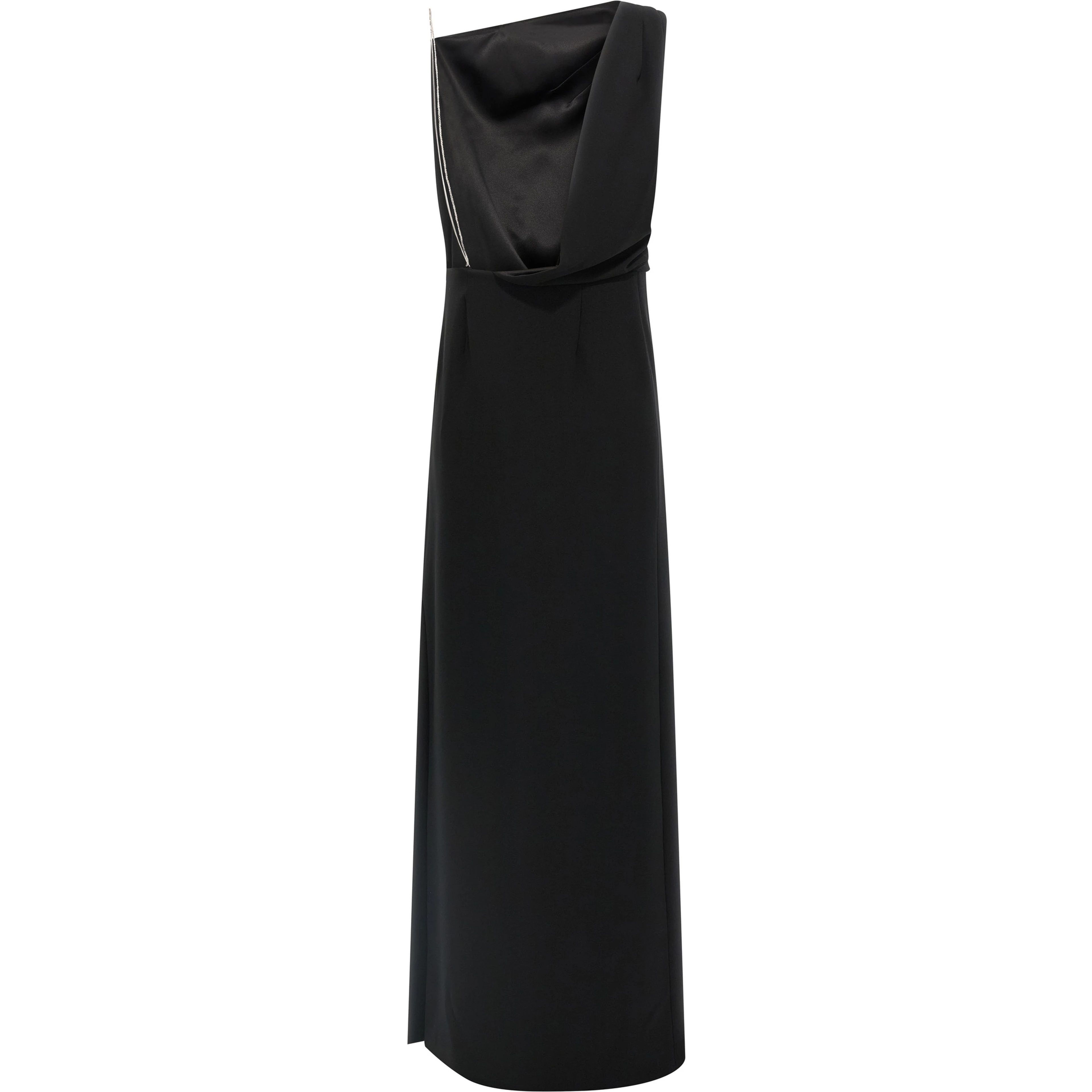 Black Triacetate Long Dress