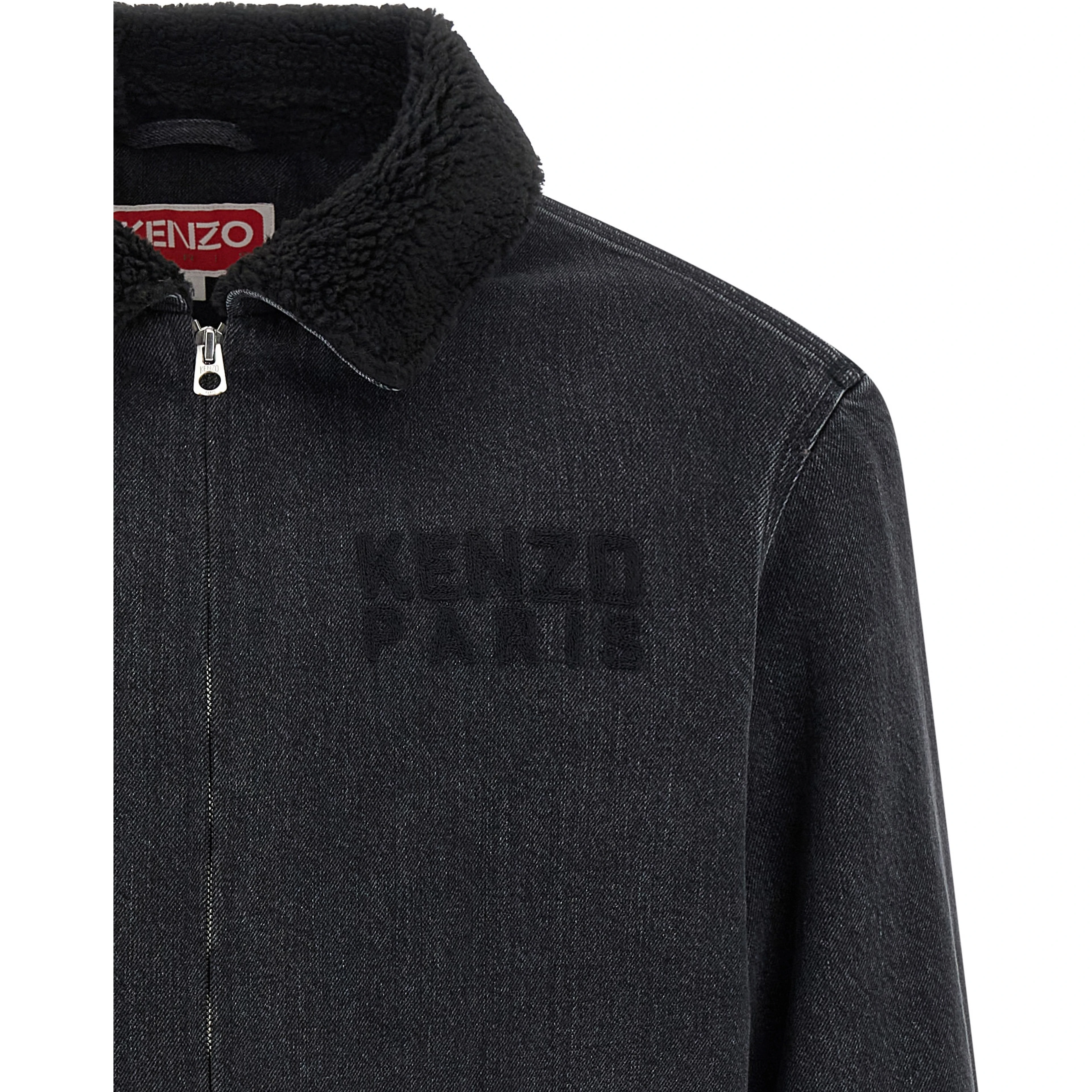 Black Cotton Denim Jacket