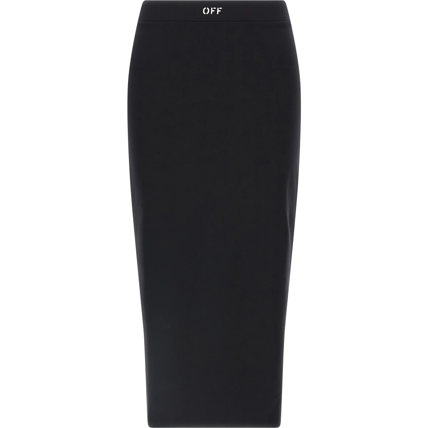 Black Polyamide Midi Skirt