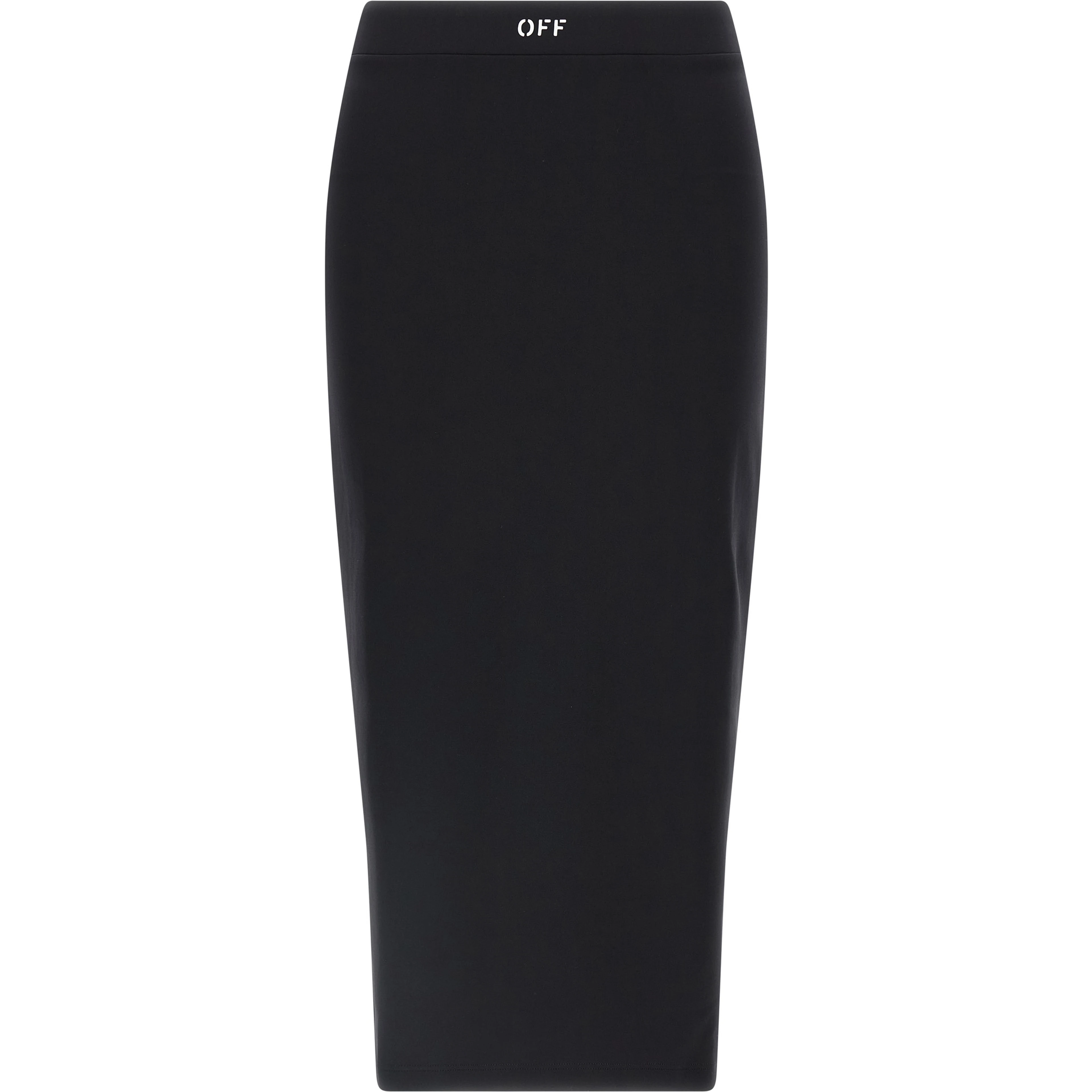 Black Polyamide Midi Skirt
