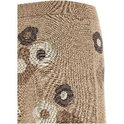 Beige Wool Long Skirt