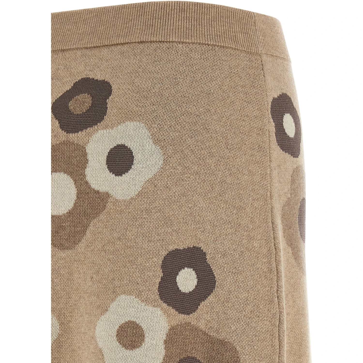 Beige Wool Long Skirt