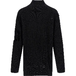 Black Wool Cardigan