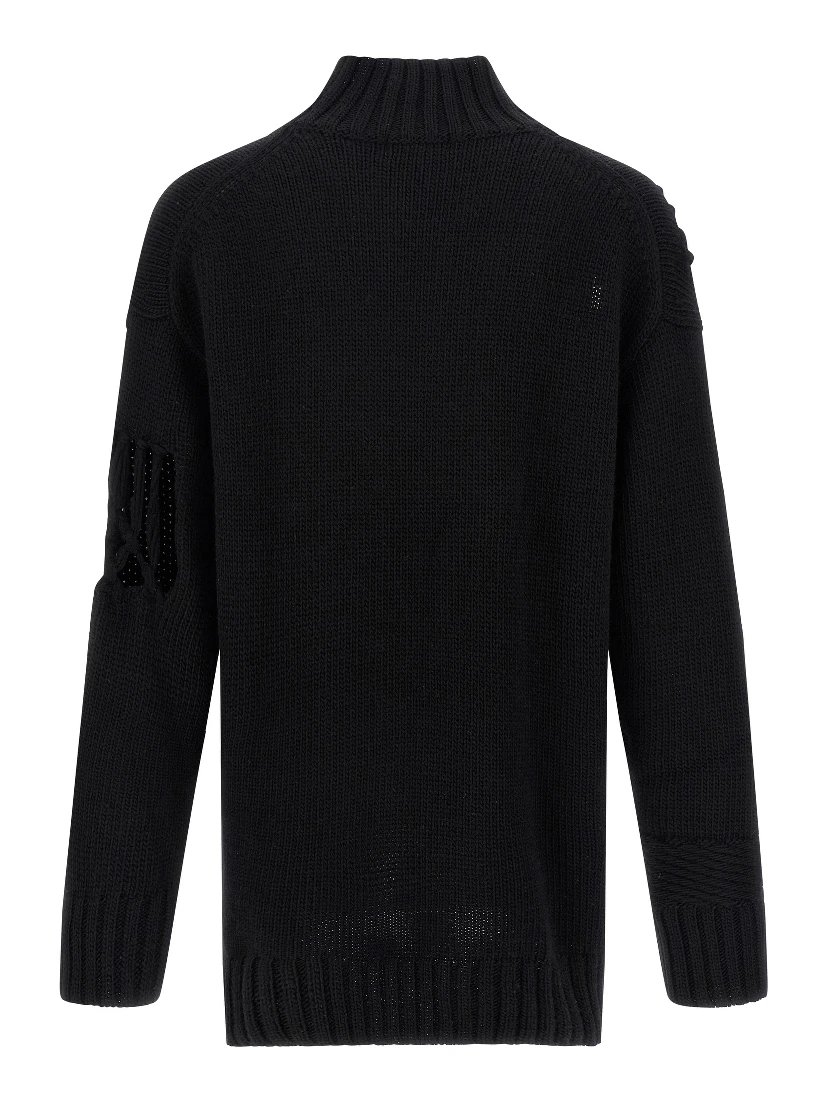 Black Wool Cardigan