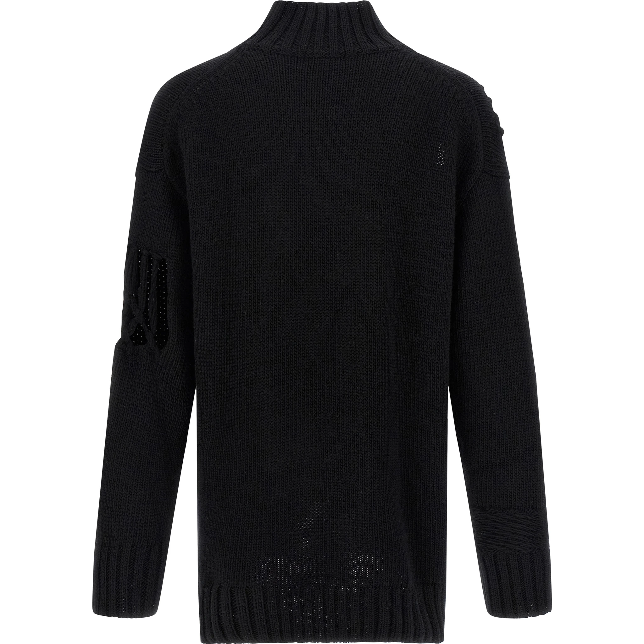 Black Wool Cardigan