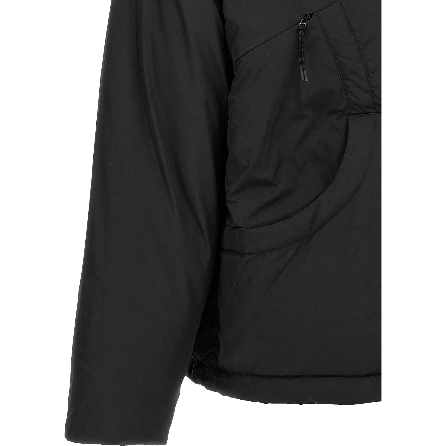 Black Polyester Shell Jacket