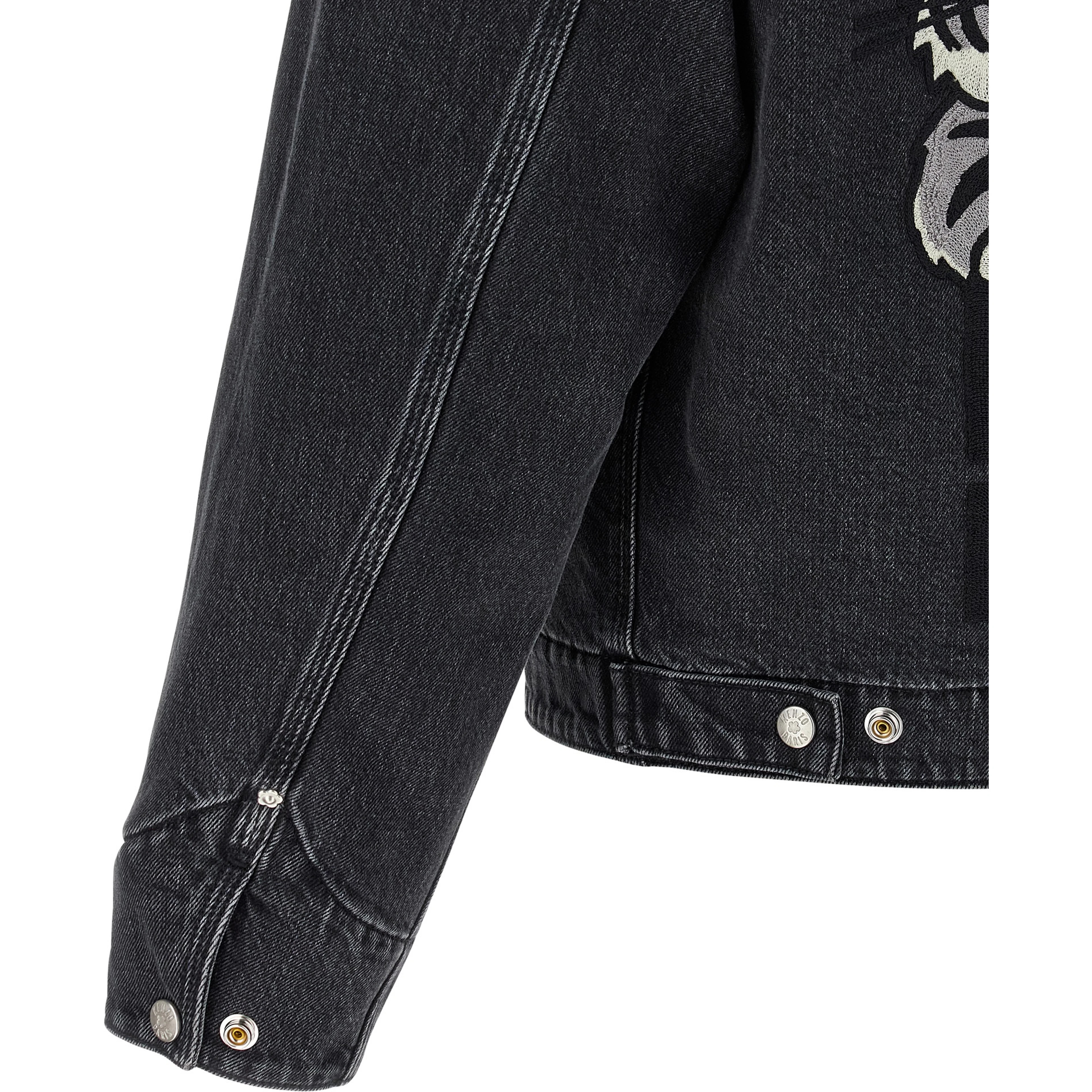 Black Cotton Denim Jacket