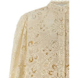 Beige Polyester Blouse